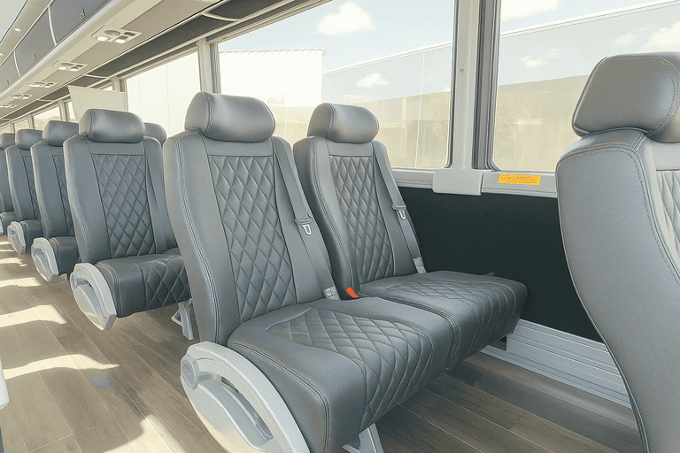 interior of Charter Bus Rental Evesham charter bus